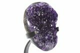 Amethyst Geode With Metal Stand - Uruguay #306944-2